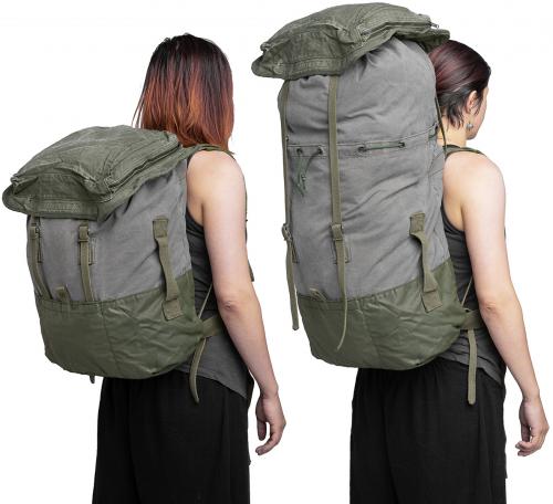 French F1 Combat Rucksack, Surplus. Expandable collar gives you lots of extra space. 