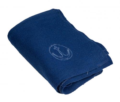 Italian Navy Wool Blanket, Blue, Surplus