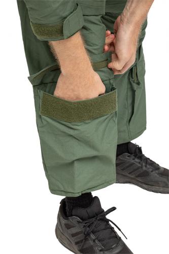 British Mk16A Flight Coverall, Green, Surplus. Large cargo pockets at the ankles.