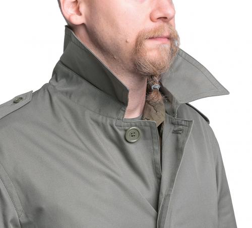 French Rainproof Trench Coat, Surplus. The collar can be popped up.