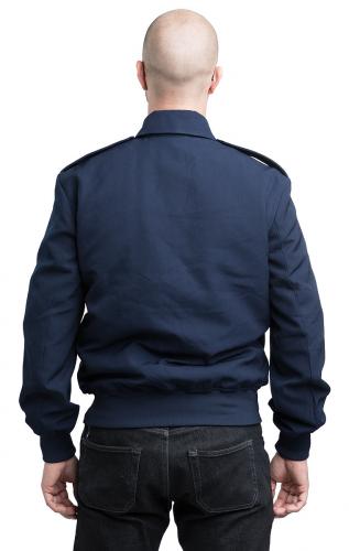 British RAF Bomber Jacket w. Liner, Dark Blue, Surplus. Model length 181 cm, chest size 96 cm. Jacket size: 96 Regular.