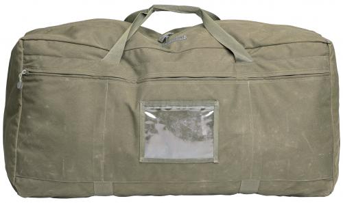 Blackhawk Body Armor Bag, Green, Surplus. Three flat pockets and a window pocket on one side.