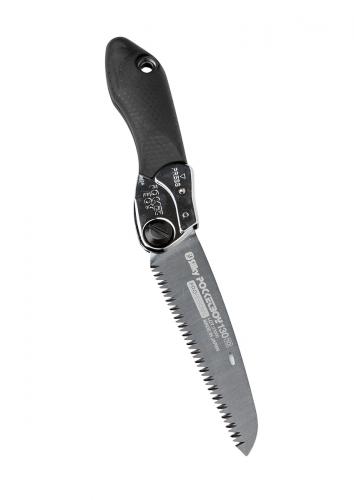 Silky Pocketboy 130 Folding Saw. Blade position that enables you to saw roots and other things on a flat surface while keeping your fingers from getting bloody.