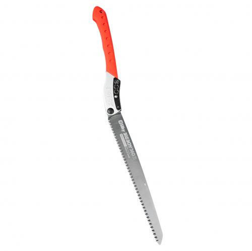 Silky Big Boy 360 Folding Saw. Blade position that enables you to saw roots and other things on a flat surface while keeping your fingers from getting bloody.