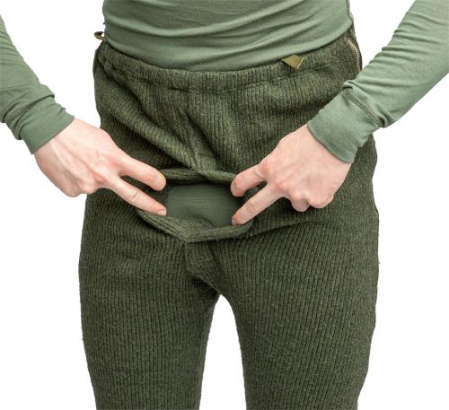 Danish Mid-Layer Long Johns, Wool, Surplus. The traditional open fly.