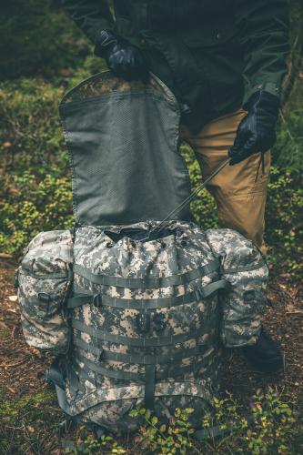US MOLLE II Rucksack with Frame and Sustainment Pouches, UCP, Surplus.