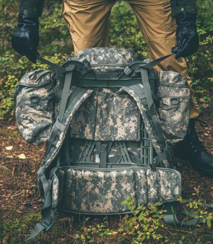US MOLLE II Rucksack with Frame and Sustainment Pouches, UCP, Surplus.