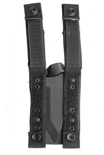 Ka-Bar TDI Large Knife. The sheath has MOLLE-compatible straps. For regular belts, the straps have separate loops for a max. 38 mm (1.5”)  belt.