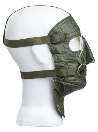 US Extreme Cold weather face mask, olive drab, surplus. The mask stays on with adjustable straps.