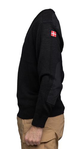 Danish V-neck Pullover, Black, Surplus.