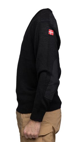 Danish V-neck Pullover, Black, Surplus. 