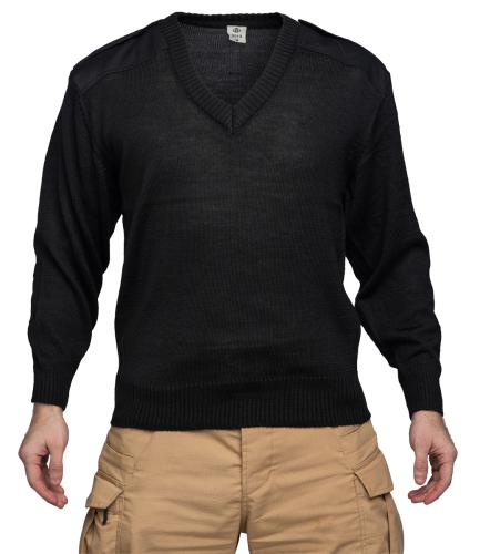 Danish V-neck Pullover, Black, Surplus Danish V-neck Pullover, Black, Surplus