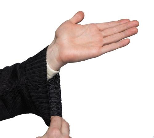 Danish V-neck Pullover, Black, Surplus.