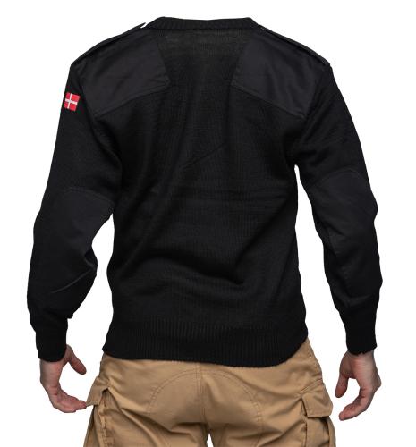 Danish V-neck Pullover, Black, Surplus.