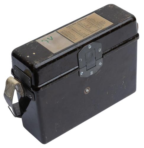 Finnish Field Telephone, Surplus. Everything packs inside the lid. The strap is not included!
