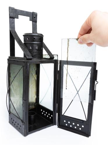 CCCP Railroad Lantern, Surplus. The glass parts are actually just inserts and can be pulled out with a varying degree of effort.