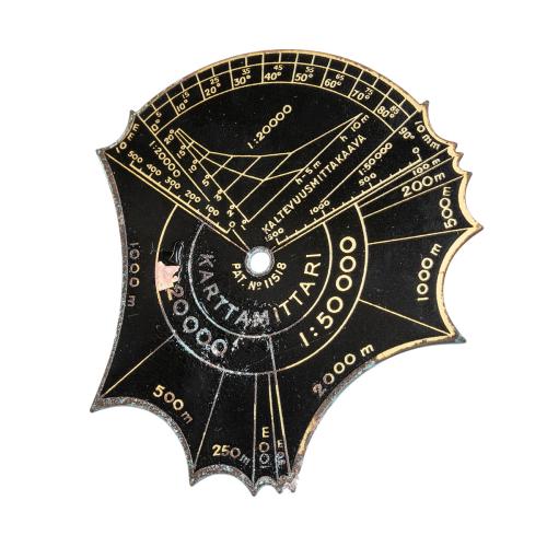 Finnish Army Map Measuring Tool, Surplus Finnish Army Map Measuring Tool, Surplus