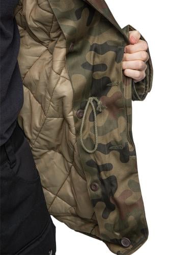 Polish Parka with Removable Liner, Wz. 93 Pantera Camo, Surplus. The waist drawstring can be tied with a slip knot for ease of adjustment.