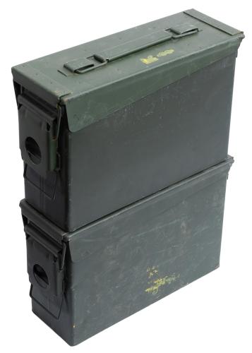 US Ammunition Box, .30 Cal, Surplus. Easy to stack.