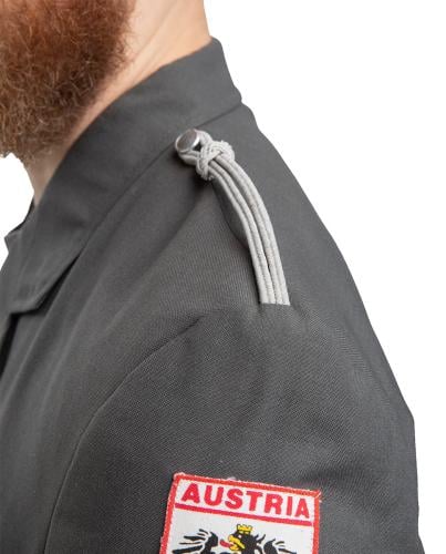 Austrian Uniform Jacket, Gray, Surplus. A fancy shoulder cord.