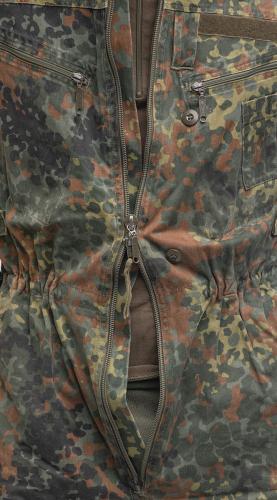 BW Tanker Coverall, Flecktarn, Surplus. The two-way zipper on the front makes peeing a breeze!