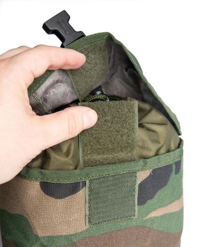 Dutch MOLLE General Purpose Pouch, Medium, Woodland, Surplus. 