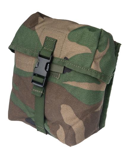 Dutch MOLLE General Purpose Pouch, Medium, Woodland, Surplus