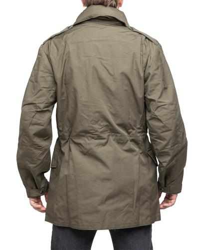Austrian Field Jacket w. Membrane, Surplus, Unissued. Model's size Medium Regular (175 / 98 cm), with size Small Regular (170-180 / 88-92 cm) jacket worn with just a field shirt underneath. These run large!