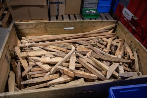 British 2-person WW2 Model Bivouac Tent, Surplus. Two wicked cool wooden tent poles and set of cute (and terrible) wooden stakes included until we run out of them. These are easy to make though.
