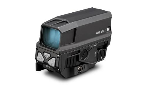 Vortex AMG® UH-1® GEN II Holosight. Rear-facing controls for power up and reticle intensity levels.