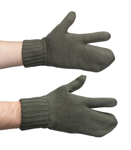 Austrian Wool Mittens with Trigger Finger, Surplus Austrian Wool Mittens with Trigger Finger, Surplus