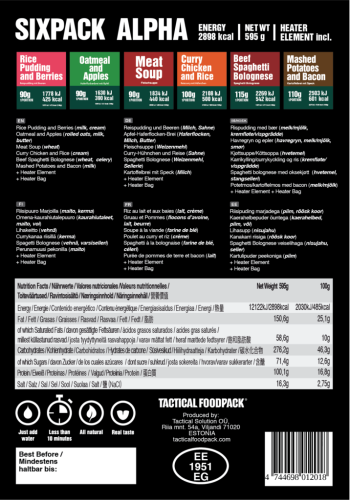 Tactical Foodpack Sixpack. 