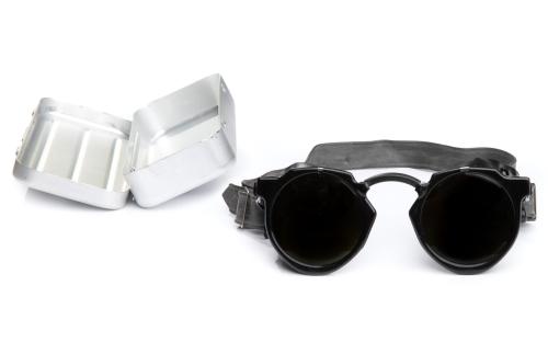Swiss Mountain Trooper Goggles w. Aluminum Case, Surplus.