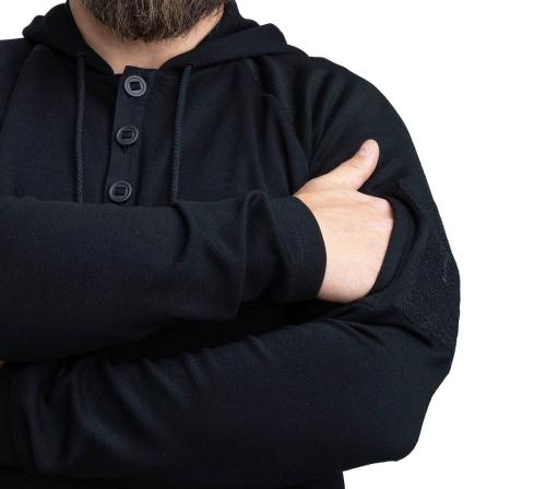Särmä Merino Wool Hoodie with Buttons.