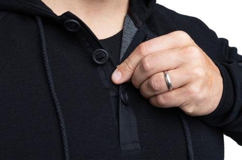 Särmä Merino Wool Hoodie with Buttons.
