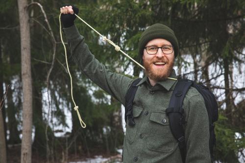 US Guy Rope, Cotton, 7' / 2.1 m, Surplus. For safety reasons, do not attach the other end to anything in case you make a fashionable "Jussie Tie" out of it.