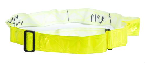 US Military Reflective Yellow Adjustable PT Belt Physical Training ReFlex Vinyl 