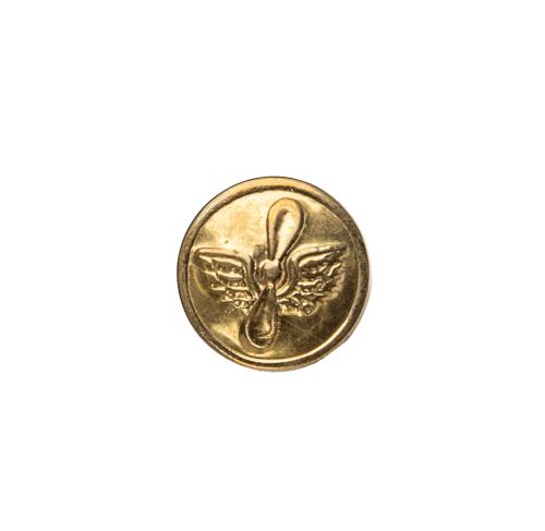 Lithuanian Air Force Button, Surplus. Large brass button button.