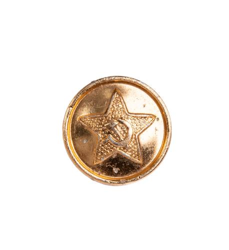 Soviet Metal Button with Star Symbol, Large Soviet Metal Button with Star Symbol, Large