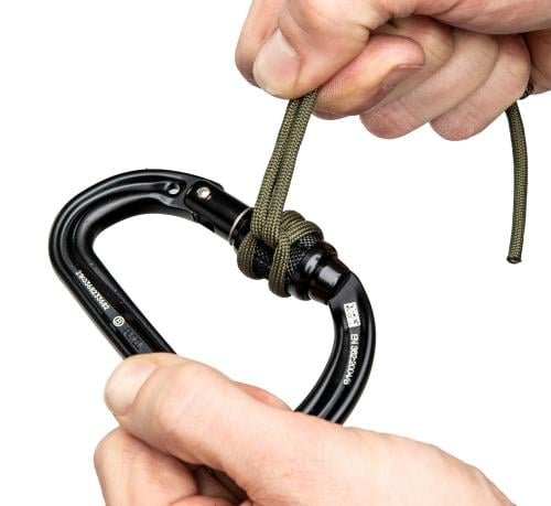 Petzl Sm'D M39A SL Screw-Lock Carabiner. A stuck locking sleeve can be helped open like so, for example.