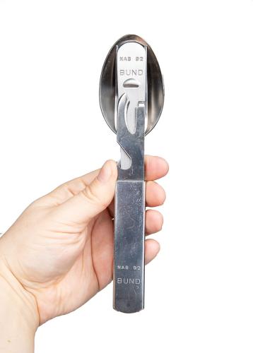 AB BW Model Field Cutlery Set, Stainless Steel. Everything packs up in a neat package.