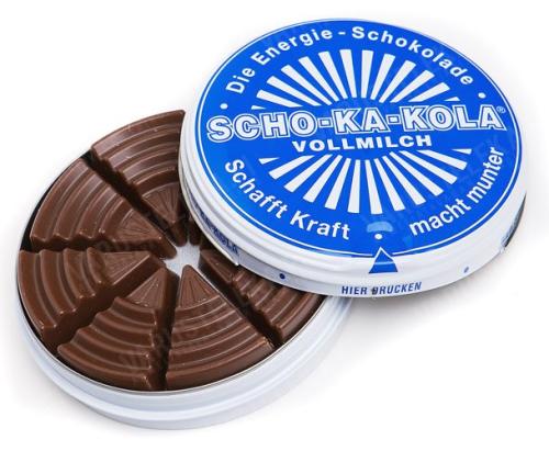 Scho-Ka-Kola, 100 g Tin Box.