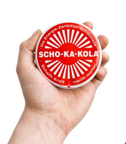 Scho-Ka-Kola, 100 g Tin Box.