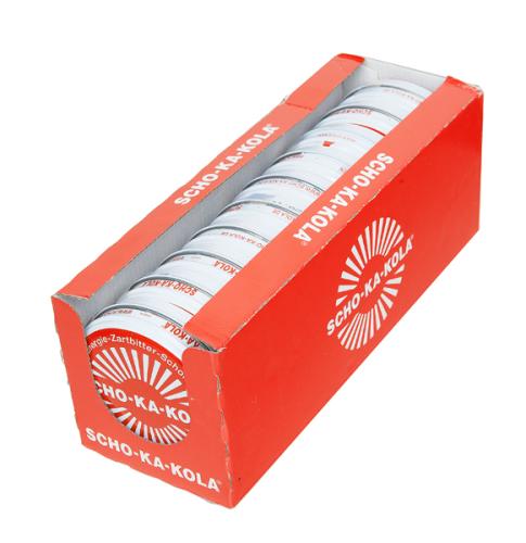 Scho-Ka-Kola, 100 g Tin Box, 10-Pack 