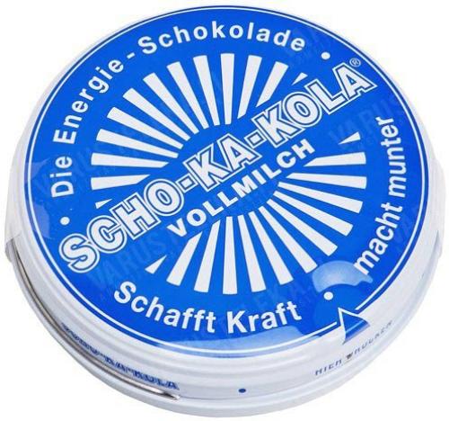 Scho-Ka-Kola, 100 g Tin Box, 10-Pack.