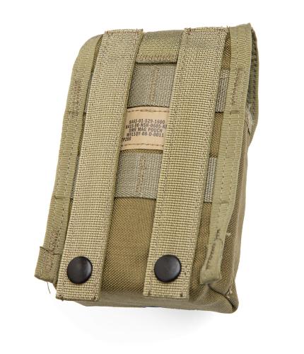 Eagle Industries /Allied SFLCS DMR 7.62 Mag Pouch (SR25), Khaki. Standard PALS in the back.