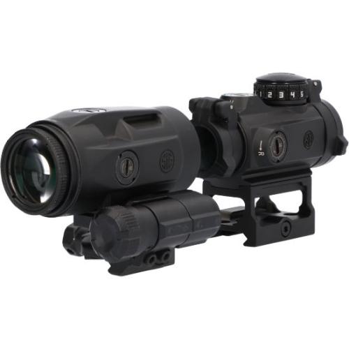 Sig Sauer Romeo MSR Red Dot with Juliet3-Micro Magnifier.