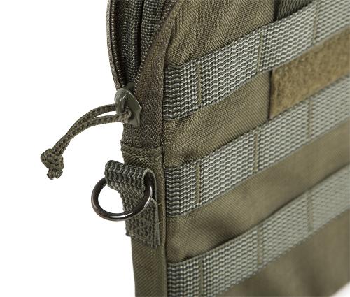 Savotta ALC PRO 11" Tablet Case. The sides feature steel O-rings for attaching a shoulder strap, which is NOT included. 