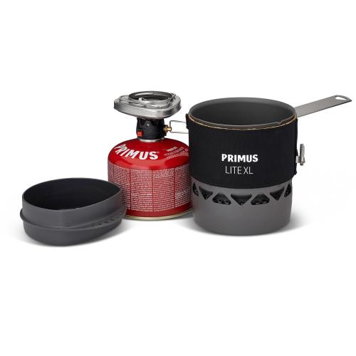 Primus Lite XL Stove . The gas canister and other parts pack into the pot