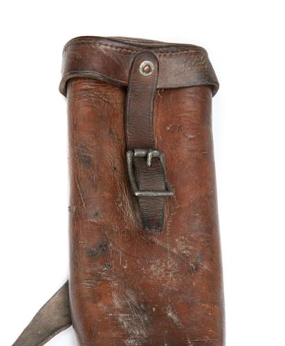 Finnish Lahti-Saloranta Machine Gun Spare Barrel Case, Surplus. The cover has a strap and a buckle.